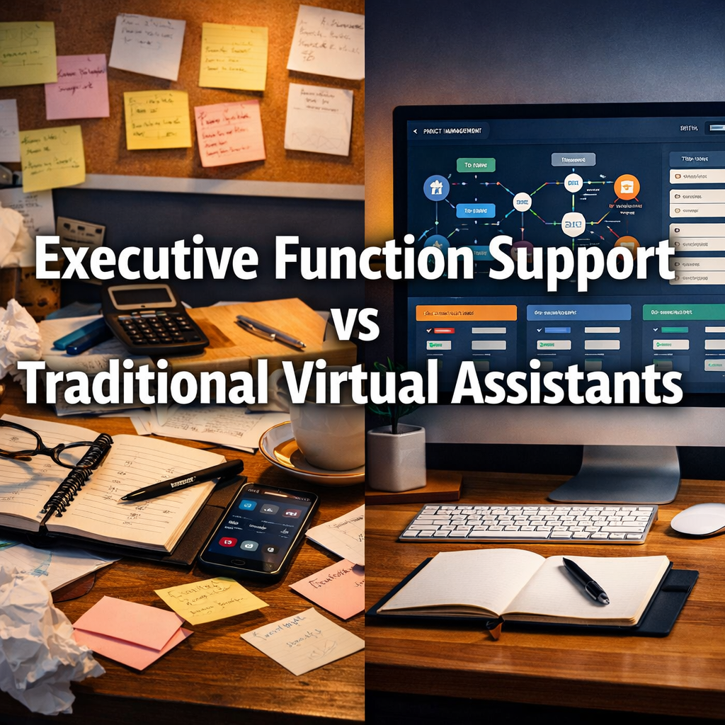 Executive Function Support vs Traditional Virtual Assistants: What's the Difference?